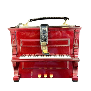 Classic Fashion Burgundy Piano Design Handbag